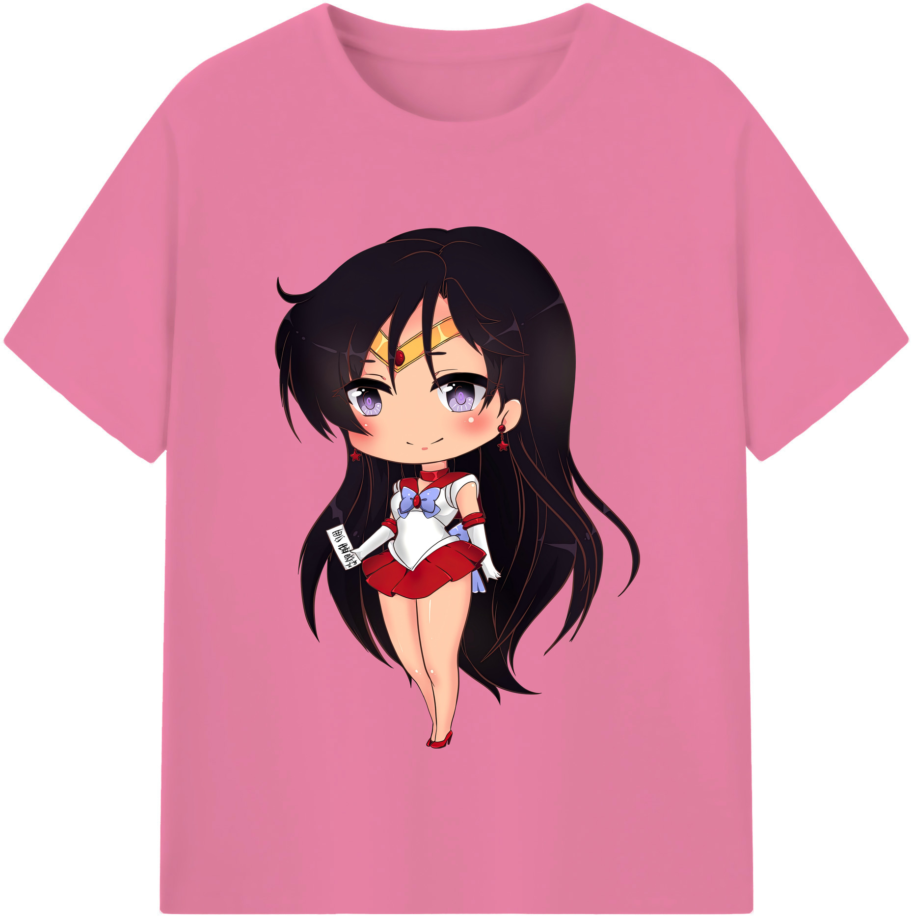 （画像用） 美少女戦士セーラームーン 火野レイ ひの レイ Sailor Moon Hino Rei （セーラーマーズ,Sailor Mars） 綿100％半袖Tシャツ（フロントプリント）